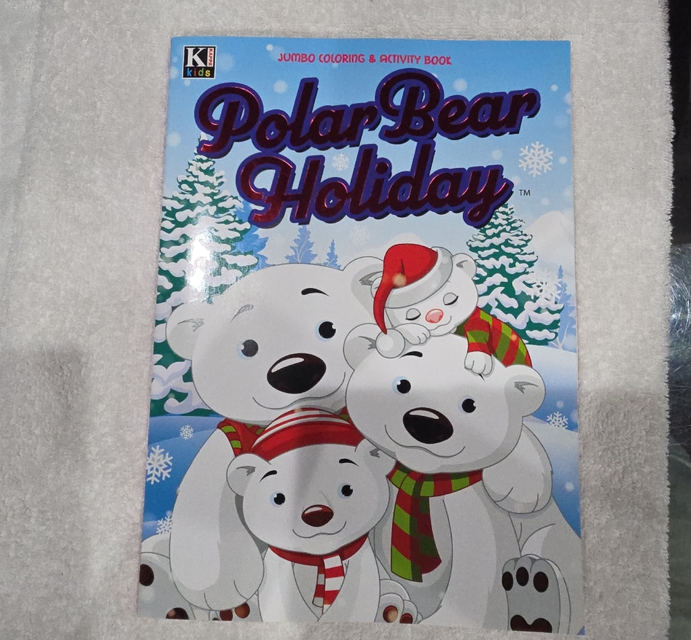 Polar Bear Holiday Jumbo Coloring & Activity Book - Blue Cover